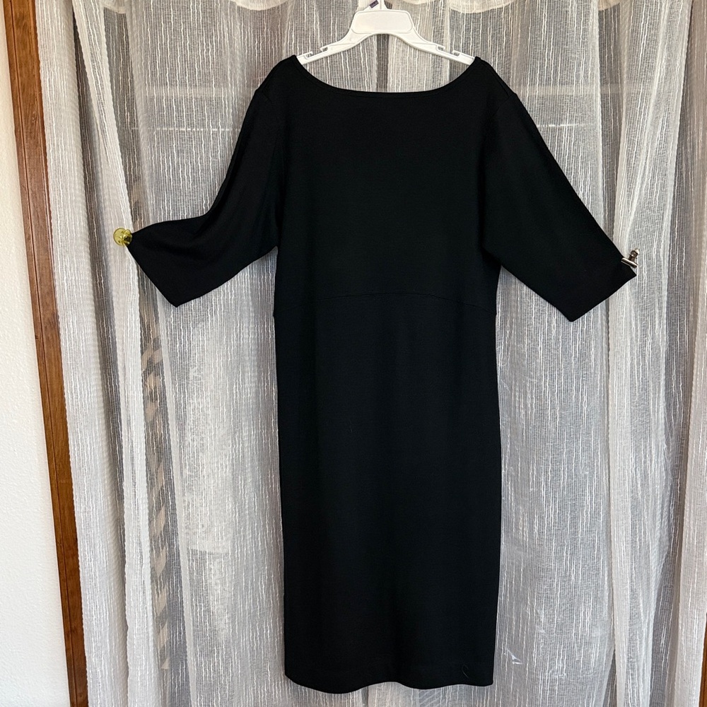 Eddie Bauer Classic Black 3/4  Sleeve Dress